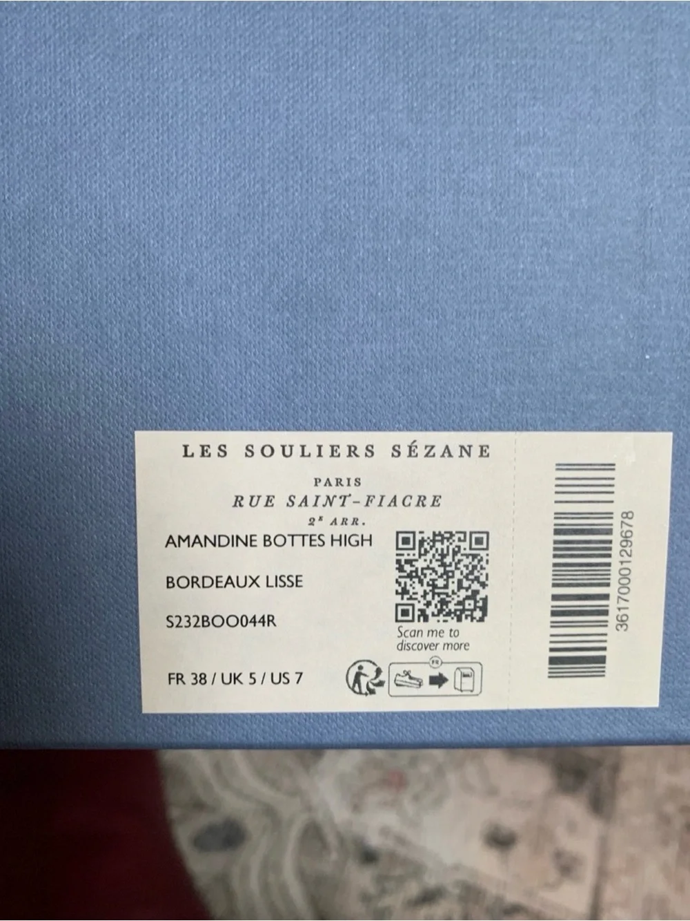 Sezane amandine boots in burgundy - Picture 9 of 9